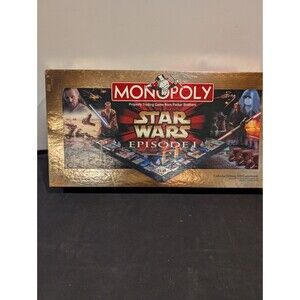 Star Wars Episode I Monopoly Collector Edition 3D Gameboard Parker Brothers Comp